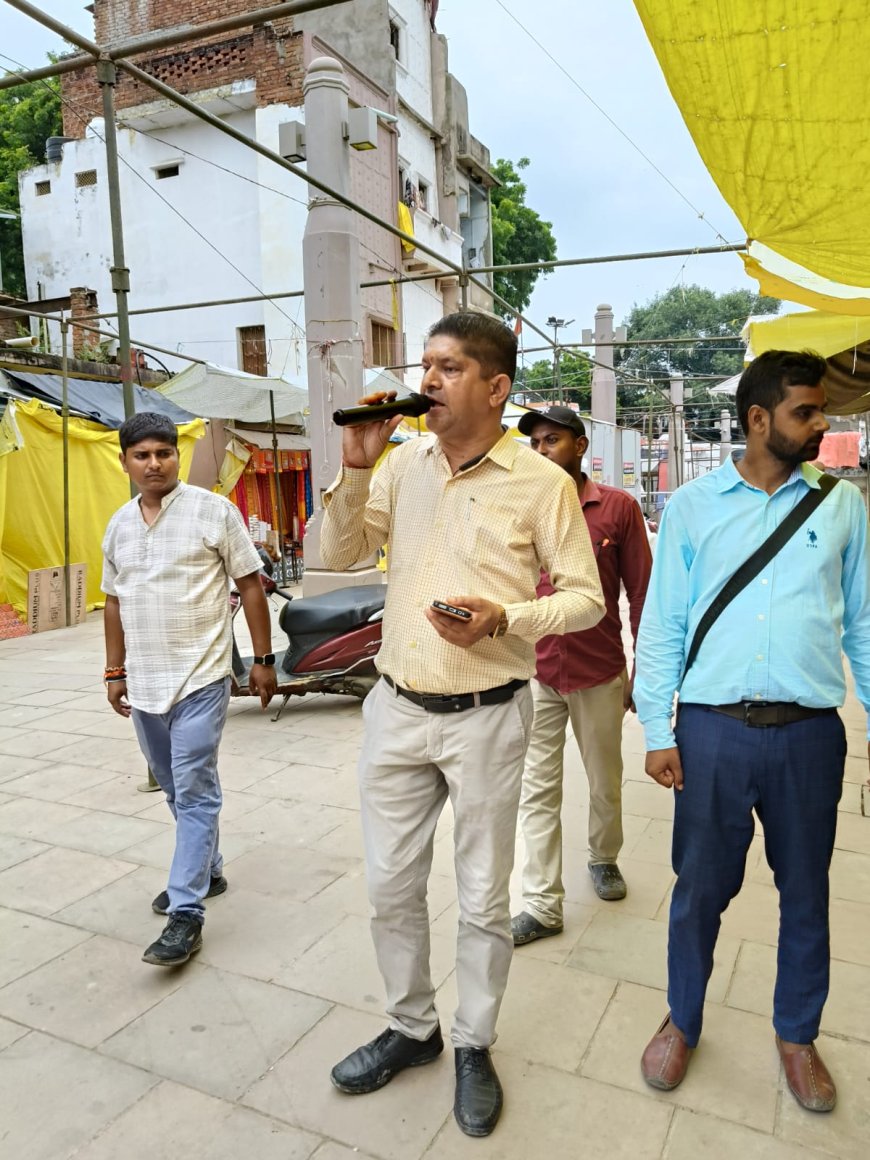 *विंध्यधाम में पालिका ने चलाया जागरूकता अभियान,पॉलीथिन मिलने पर ग्यारह सौ का चालान