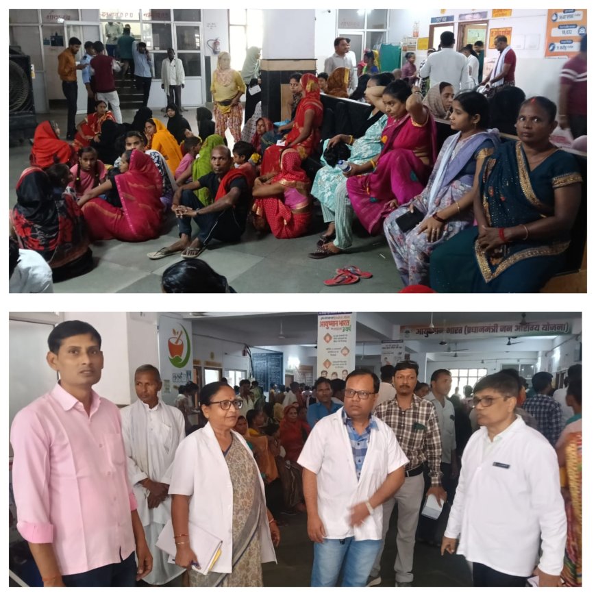 संयुक्त चिकित्सालय सिरौलीगौसपुर में 1075 मरीजों के स्वास्थ्य का परीक्षण कर दवायें दी गई