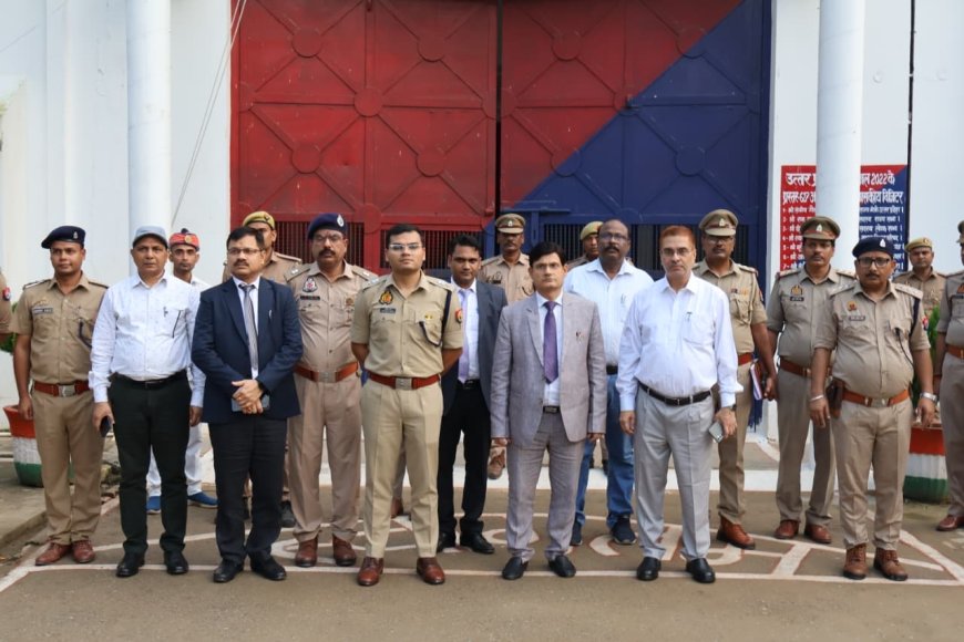 जनपद स्तरीय वरिष्ठ अधिकारियों द्वारा जिला कारागार गुरमा का संयुक्त निरीक्षण