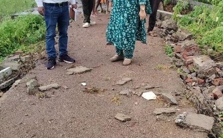 23 लाख  से  बनी सड़क में प्रधान ने किया गोलमाल