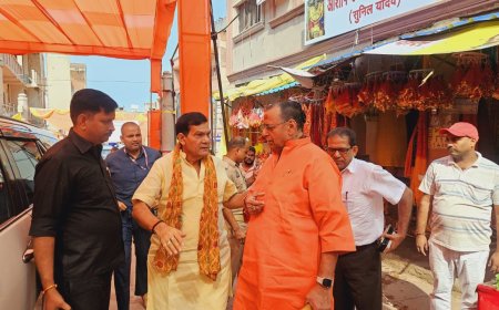 प्रदेश के ऊर्जा एवं नगर विकास मंत्री ने विन्ध्याचल पहुंचकर मां विन्ध्यवासिनी देवी का किया दर्शन पूजन
