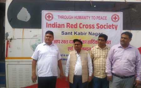 रेड क्रॉस सोसाइटी और जल मिशन के संयुक्त सहयोग से हुआ रक्तदान