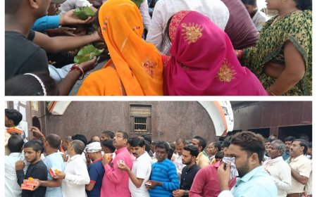 बडे बाबा के दरबार में उमडा आस्था का जन सैलाव एंव शबरी धर्मशाला के पास आयोजित भन्डारे में सैकड़ों श्रद्धालुओं ने परसाद चखा