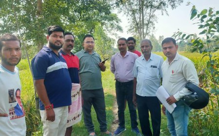 हमीदनगर गांव में तीन किसानों के पराली जलाने से पांच पांच हजार रुपए जुर्माना तहसीलदार बालेन्दु भूषण वर्मा ने किया है