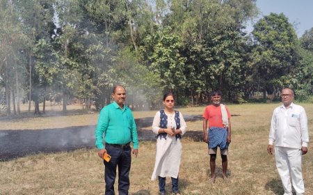 पराली जलाने वाले किसान पर नायब तहसीलदार अन्नू सिंह ने पांच हजार रुपए जुर्माना किया
