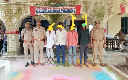 थाना मड़ावरा पुलिस द्वारा 4 नफर वारंटियो को किया गया गिरफ्तार