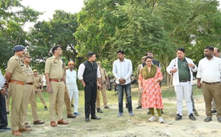 डी एम,एस पी ने छठ पूजा घाटों का निरीक्षण किया