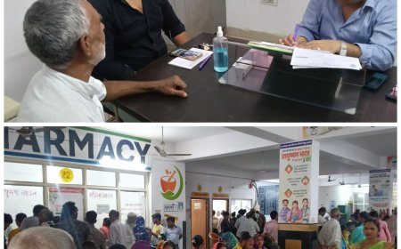 संयुक्त चिकित्सालय सिरौलीगौसपुर में उमडी भीड़ 546 मरीजों का किया गया उपचार