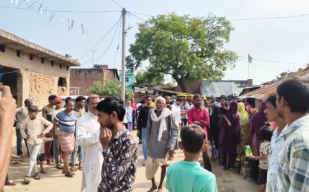 सैदनपुर गांव में नाना के घर आयी युवती का शव बरामदे की छत में छल्ले से लटका मिला सफदरगंज थाने की पुलिस ने शव पोस्टमार्टम को भेजा