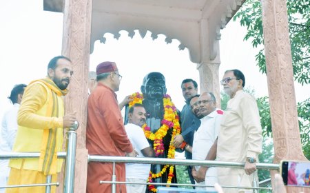लौह पुरुष सरदार वल्लभ भाई पटेल जी की मूर्ति पर माल्यार्पण  कर रन फॉर यूनिटी एकता की दौड़, अखंडता का संकल्प का किया गया शुभारंभ
