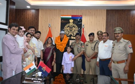 पुलिस विभाग से सेवानिवृत हो रहे उपनिरीक्षक को दी गयी भावभीनी विदाई