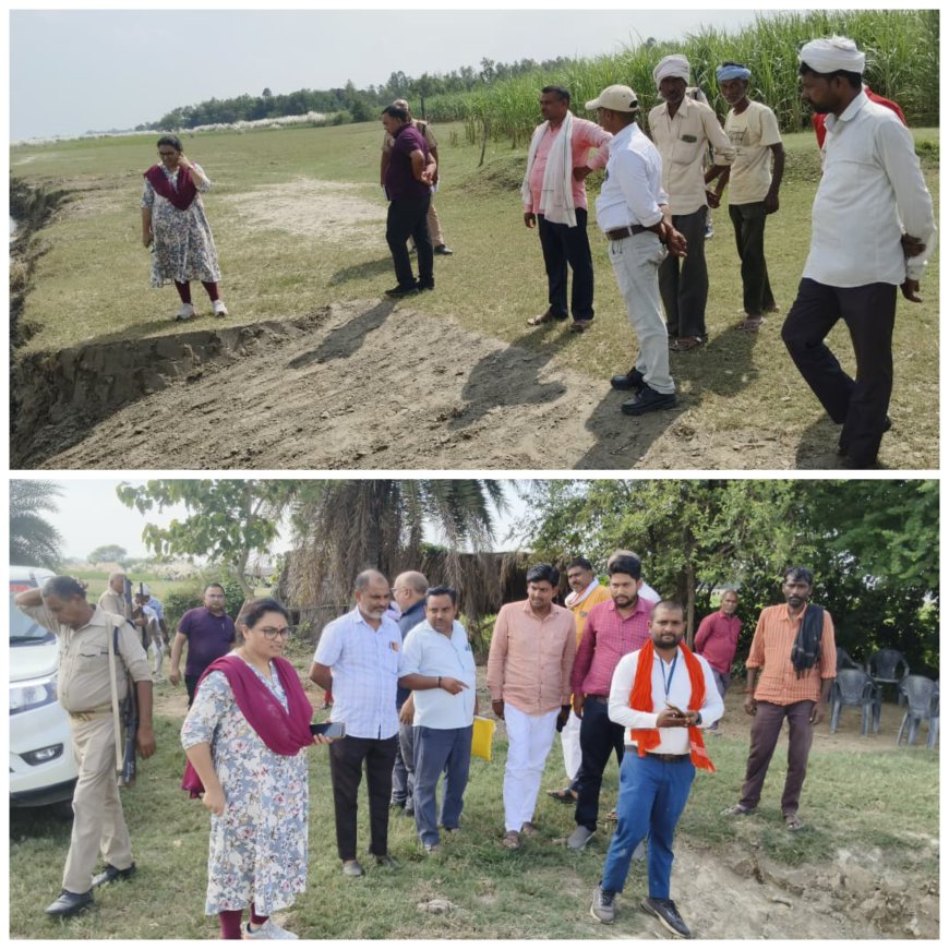 एस डी एम सिरौलीगौसपुर प्रीति सिंह ने सरदहा, सनांवा, इटहुवा पूरब मूर्ति विसर्जन घाटों का निरीक्षण किया