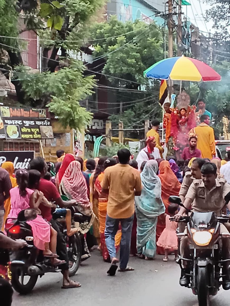 आज मां दुर्गा जी का भावुक मन से दिया गया विदाई