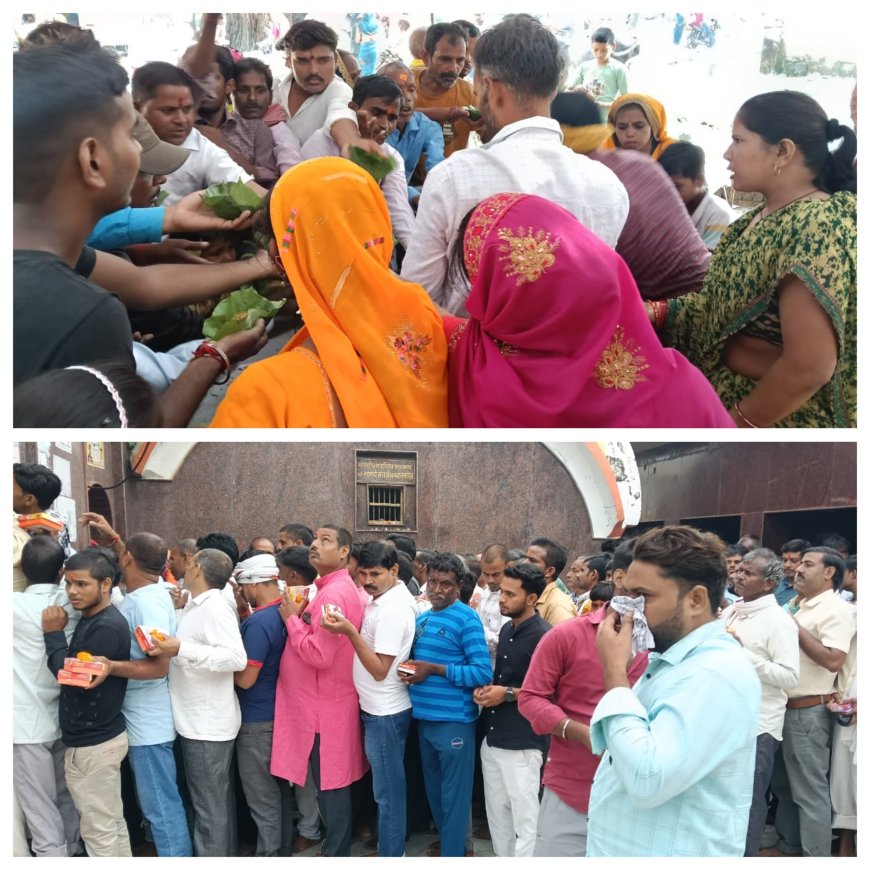 बडे बाबा के दरबार में उमडा आस्था का जन सैलाव एंव शबरी धर्मशाला के पास आयोजित भन्डारे में सैकड़ों श्रद्धालुओं ने परसाद चखा