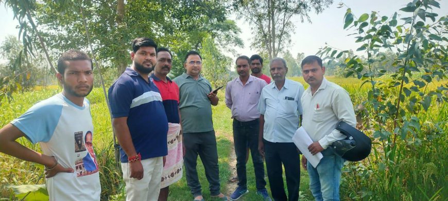 हमीदनगर गांव में तीन किसानों के पराली जलाने से पांच पांच हजार रुपए जुर्माना तहसीलदार बालेन्दु भूषण वर्मा ने किया है