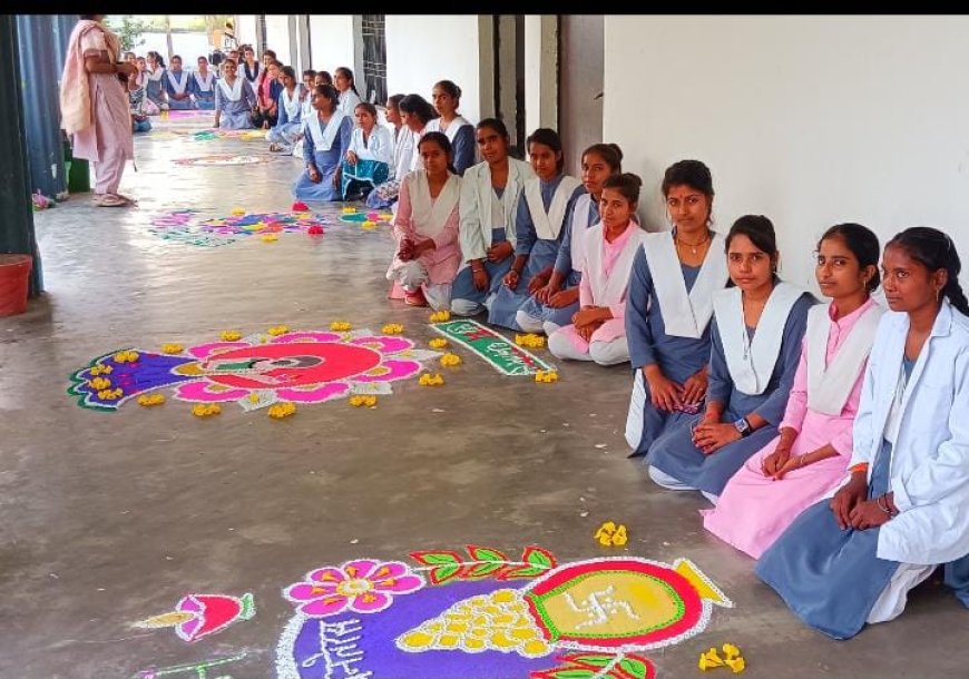 विमला देवी डिग्री कॉलेज स्मारक महाविद्यालय, जगदीश खजूरी में रंगोली प्रतियोगिता का आयोजन