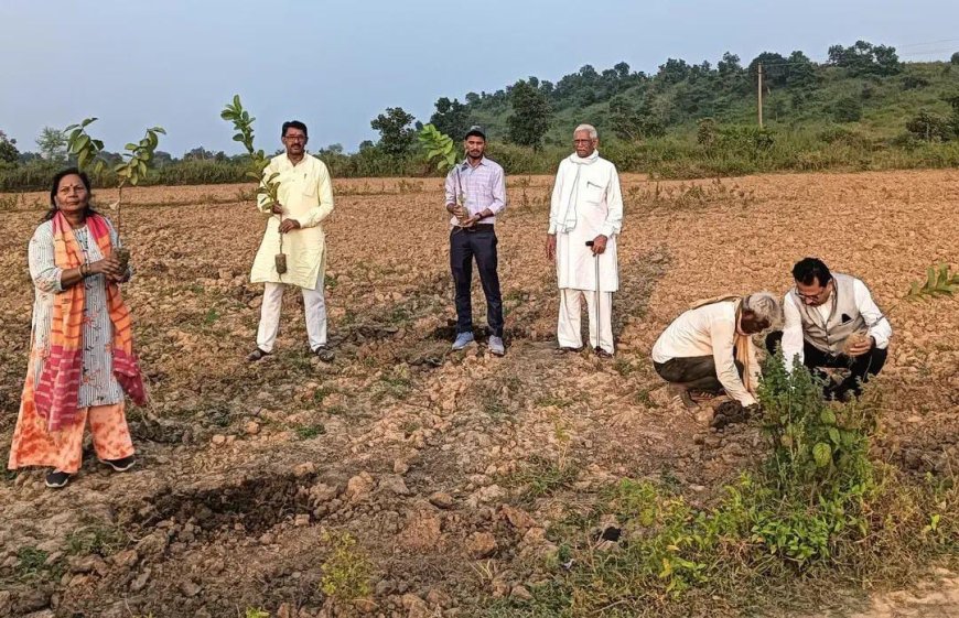 पाठा के बंजर भूमि में लहलहाएगी बागवानी   -समाजसेवी गोपाल भाई का अभिनव प्रयास