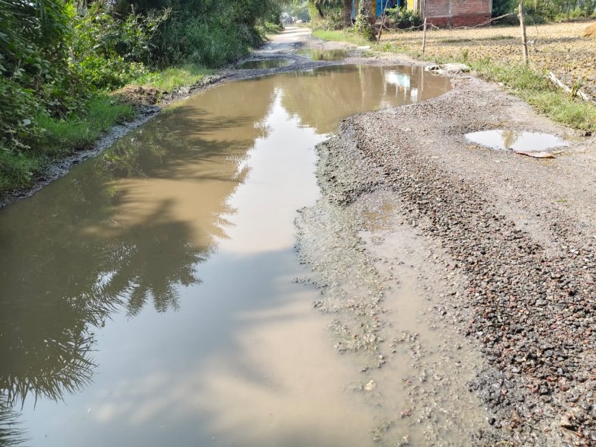 बदोसरांय से हजरतपुर सडक पर बह रहा है गन्दा नालियों का पानी लोक निर्माण विभाग के अधिकारी मौन