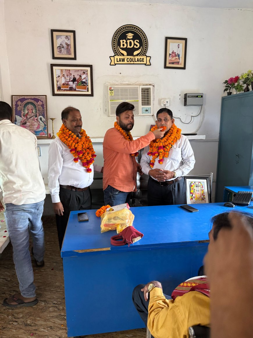 बार एसोसिएशन सिरौलीगौसपुर के नवनिर्वाचित अध्यक्ष एंव महामंत्री का विमला देवी हरिहर सिंह स्मारक महिला महाविद्यालय में स्वागत किया गया