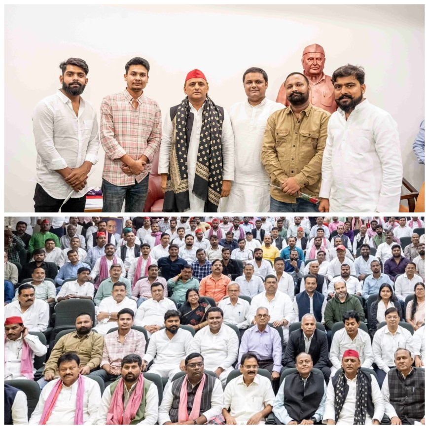 अखिलेश यादव से मिले दरियाबाद के सलमान सिद्दीकी, बल्लभभाई पटेल जयंती पर की शिष्टाचार भेंट