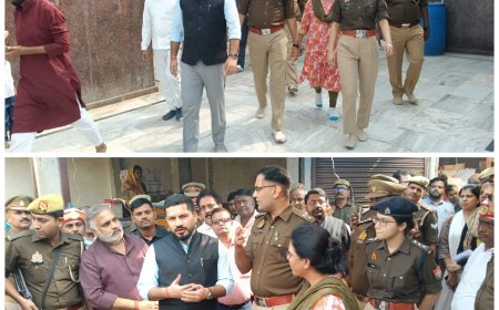 जिलाधिकारी, पुलिस अधीक्षक ने श्रीकोटवाधाम मेले का निरीक्षण किया