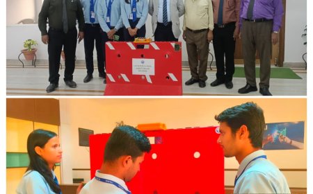 आईटीएम गीडा के छात्रों ने बनाया सोलर एंटी-पॉल्यूशन रोड डिवाइडर