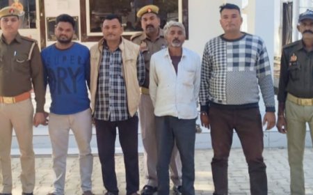 थाना महरौनी पुलिस द्वारा चार नफर वारण्टी अभियुक्तो को किया गिरफ्तार