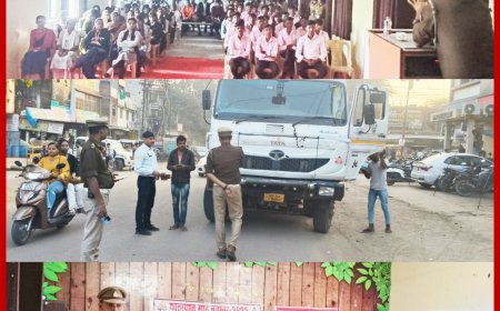 यातायात माह नवम्बर के दृष्टिगत पहलवान गुरुदीन कॉलेज में जागरूकता अभियान चलाकर छात्र छात्राओं को किया जागरूक