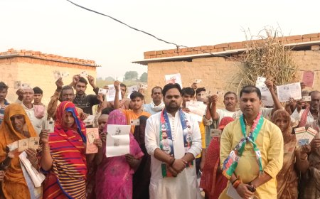 पंचायत चुनाव में नाम कटने का आरोप ग्रामीणों ने लगाया, लोजपा के नेता से मिलकर अपना पक्ष रखा