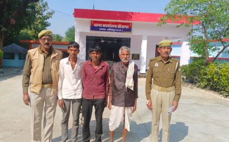 सौजना पुलिस द्वारा तीन नफर वांरटी अभियुक्तों को किया गिरफ्तार ।