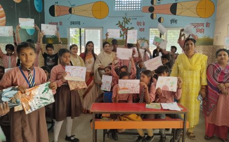 'मेरा भारत' विषय पर चित्रकला प्रतियोगिता सम्पन्न, 80 बच्चों ने दिखाई कला प्रतिभा