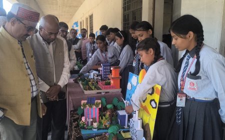माँ शारदा जूनियर हाईस्कूल में विज्ञान प्रदर्शनी सम्पन्न