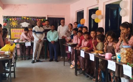 प्राथमिक विद्यालय रुद्रपुर-2 में बाल मेला का उप शिक्षा निदेशक ने किया शुभारम्भ