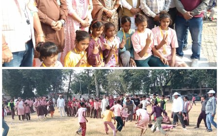 ब्लाक स्तरीय खेलकूद प्रतियोगिता का आयोजन राजकीय इण्टर कालेज सिरौलीगौसपुर में किया गया