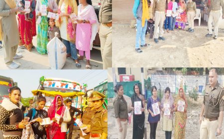 मिशन शक्ति पांच अभियान के अन्तर्गत पुलिस द्वारा चलाया गया जागरूकता अभियान