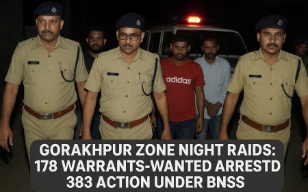 गोरखपुर जोन में रातभर चला सघन अभियान: 178 वारण्टी-वांछित गिरफ्तार, 383 पर बीएनएसएस के तहत कार्रवाई