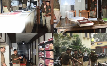 एसपी ने कोतवाली का आकस्मिक निरीक्षण कर संबंधित को दिये आवश्यक निर्देंश