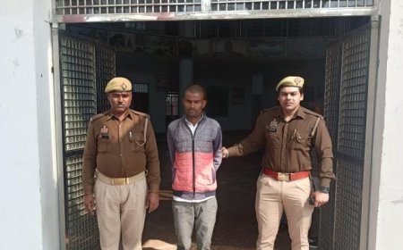 जाखलौन पुलिस द्वारा नाबालिक से दुष्कर्म के अभियोग में वांछित एक अभियुक्त को किया गया गिरफ्तार ।