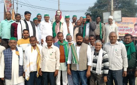 भा कि यू टिकैत गुट के नव नियुक्त जिला अध्यक्ष का स्वागत किया गया