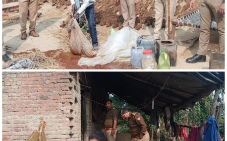 आबकारी विभाग की बडी कार्यवाही दो गांवों में मुखविर की सूचना पर दविस डालकर 20 लीटर शराब बरामद किया,लहन नष्ट कराया