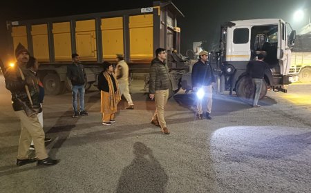 डीएम व एसपी ने सड़को पर पर उतरकर खनन वाहनों पर की बड़ी कार्यवाही