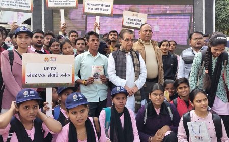 जनपद में पुलिस ने यूपी 112 का जागरूकता अभियान सुरक्षा भरोसे को मिला नया आयाम ।