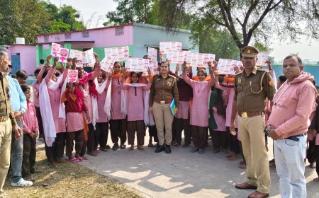 पुलिस द्वारा मिशन शक्ति अभियान के अन्तर्गत छात्राओं महिलाओं को किया जागरूक