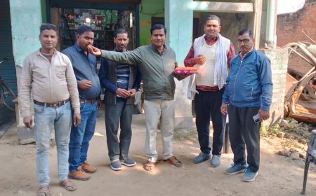 रामसिंह वर्मा भुल्लन को भारतीय जनता पार्टी का जिलाध्यक्ष बनाये जाने पर लोगों का मुंह मीठा कराया गया