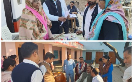 जिला मत्स्य अधिकारी,एस डी एम, तहसीलदार,तथा सहायक विकास अधिकारी पंचायत तकनीकी सहायकों ने पोलिंग बूथों पर एस आई आर कार्यों का  निरीक्षण किया