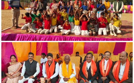 शहीद भगत सिंह इण्टर कॉलेज की दो दिवसीय खेलकूद प्रतियोगिता में एस सी एस टी आयोग के अध्यक्ष बैजनाथ रावत ने विजेता प्रतिभागियों को मेडल देकर पुरस्कृत किया