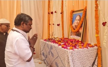 वरिष्ठ पत्रकार की पत्नी को विशाल भारत संस्थान के राष्ट्रीय अध्यक्ष ने श्रद्धांजलि अर्पित की