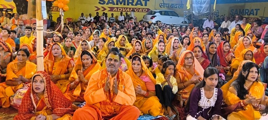 माखन चोरी व गोवर्धन पूजा कथा सुन भक्त हुए भाव विभोर