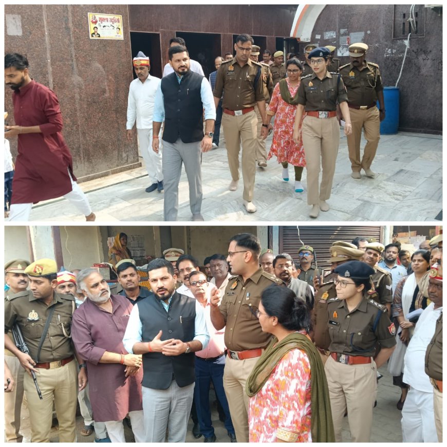 जिलाधिकारी, पुलिस अधीक्षक ने श्रीकोटवाधाम मेले का निरीक्षण किया