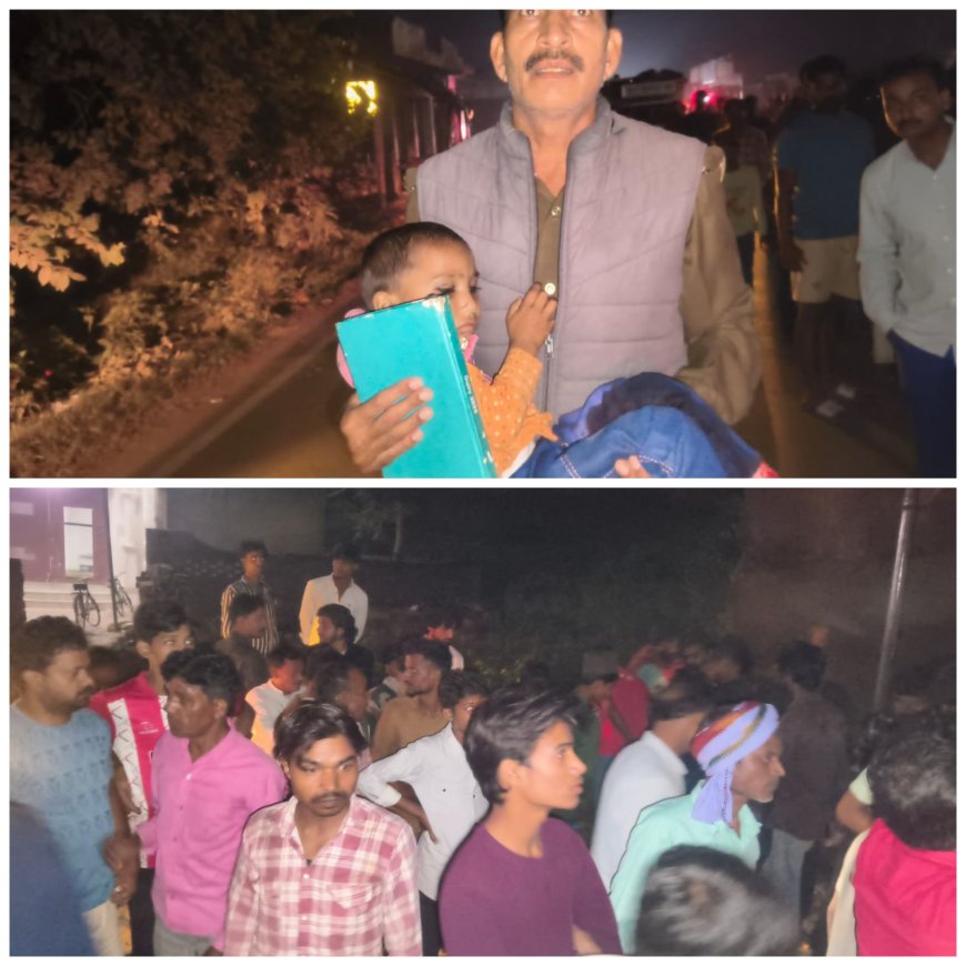 डम्फर से बाइक को टक्कर बाप बेटा घायल जिला अस्पताल रेफर